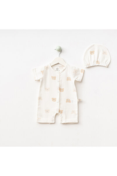 CFRA UNİSEX BARBATÖZ DESENLİ YAZLIK BEBE TULUM