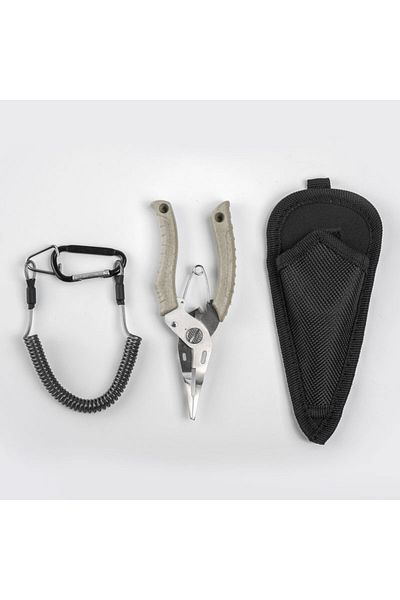 Choice grey LINNHUE Stainless Steel Multifunctional Fishing Pliers Hook Remover Line Cutter Fishing Tackle