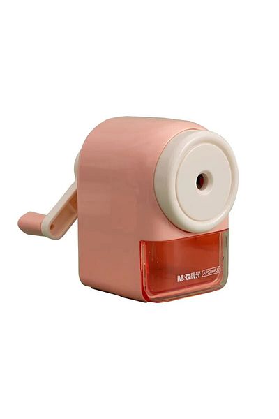 Choice Pink M&G Manual Pencil Sharpener 5-speed Adjustable Thickness Automatic Lead Feed Student Turner Pen