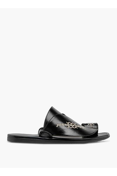 LBL by Shoexpress Embroidered Slip-On Arabic Sandals with Toe Loop