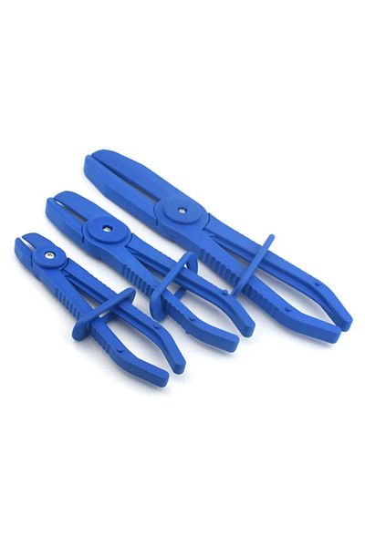 Choice Blue set 3pcs Nylon Hose Clamp Tool Set Brake Fuel Water Line Clamp Plier Hands Free Tool Car Repair