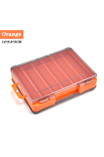 Choice Orange Doublex Sided Fishing Tackle Box 12 Cells Bait Lure Hook Storag...