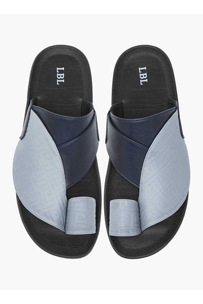 LBL by Shoexpress Textured Slip-On Arabic Sandals with Toe Loop