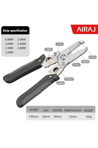 Choice 1221 Airaj 21 In1 Automatic Wire Stripper Multi-function Electrician Wire Splitter Wire Winding Pli