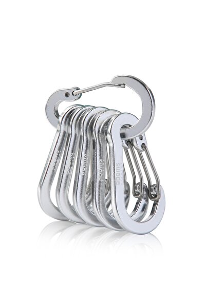 Choice مشابك تثبيت صغيرة من الفولاذ CC1 من الفضة، 6 قطع، أدوات تخييم خارجية م...