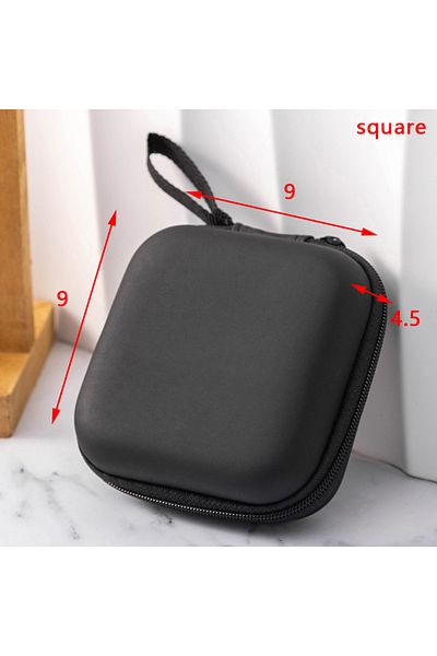 KOQZM 9x9x4.5 Portable Mini 3C Hard Shell Digital Gadgets Storage Bag Artificial Leather Earphone Charger