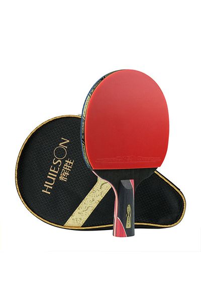 Choice Short Handle Ping Pong Paddle Hard Case Single Professional Training Carbon Table Tennis Bat Racket