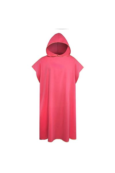 Choice Red Quick-drying Changing Robe Quick Dry Bathrobe Hooded Absorbent Bath Towel Swimming & Fitness Sup
