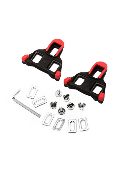 Choice Red Road Bike Pedal Cleat SPD SL Bicycle Pedals Plate Clip Self-lockin...