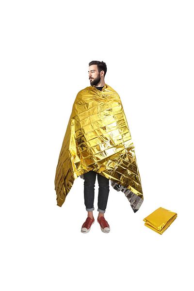Choice 160cmx210cm Gold Gold/Silver Emergency And Survival Foil Thermal Space Blanket Camping Blankets For