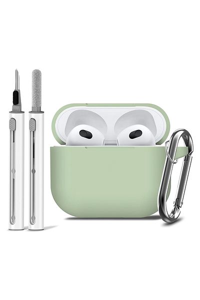 Choice dark green 3rd Gen Earphone Case For AirPods 3 Earphone Protective Case With Hook Hole Silicone Cove