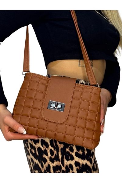 RAHA CLUB Women's Two-Eye Zipper Lock Detailed Strap Adjustable Shoulder Bag