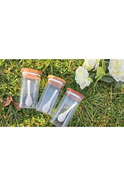 gurmecikolad 3lü Baharat Takımı kristal & bambu kapak