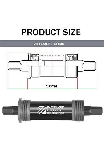 BUCKLOS دعامة سفلية للدراجة مقاس 100×156 مم، دراجة جبلية، كرنك مربع، BB، BB68...