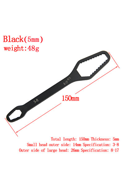 choice2 Black 3-17mm 3-17mm multifunctional double end box wrench 8-22mm hexa...