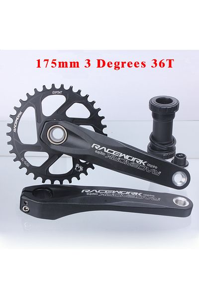 Choice 175mm 3 Degrees 36T RACEWORK MTB Crankset 170/175mm Mountain Bike Crank Narrow Wide Chainring 32/34/