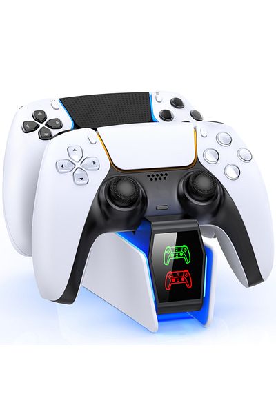 DinoFire Fc300 Charger For Ps5 Controller Dualsense Charging Station Dual Charging Dock Charger Stan