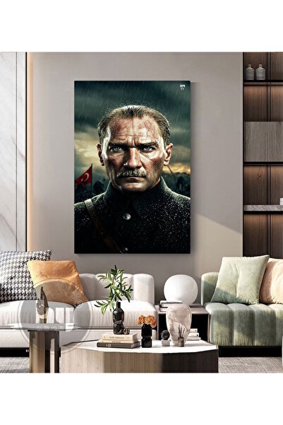 Tunax TABLOU PE PÂNZĂ WAR ATATURK, DECOR DE PERETE PENTRU CASĂ, SALON, BIROU,...