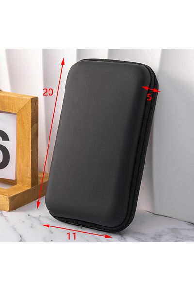 KOQZM 20x11x5 Portable Mini 3C Hard Shell Digital Gadgets Storage Bag Artificial Leather Earphone Charger