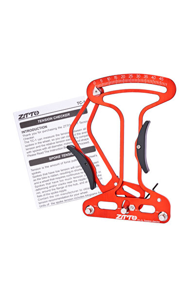 ZTTO جهاز قياس توتر الدراجة TC-1L الأحمر، أداة فحص الأسلاك الدقيقة الإلكترونية لتصنيع عجلات الدراجات