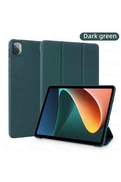 DANYCASE حافظة تابلت MiPad 6-6Pro 11in باللون الأخضر الداكن لجهاز MiPad 6S Pro 12.4in تدعم الشحن المغناطيسي والاستيقاظ التلقائي