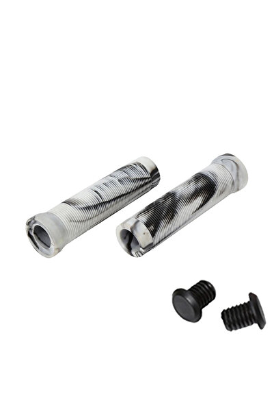 BUCKLOS 125MM-BLACK-WHITE MTB Cuffs Soft Bicycle Handlebar Grips Waterproof M...