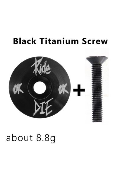 Choice براغي التيتانيوم السوداء لغطاء سماعة رأس الدراجة Ride or Die مع برغي ا...