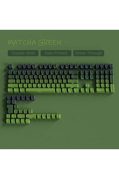 Choice Machat Grey Keycap Set 133 Keys PBT Double Shot Side Print Shine Through Backlit Keycaps For MX Swit