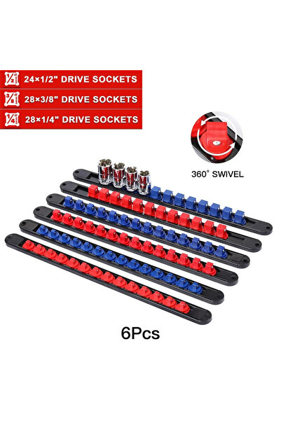 Choice7 ٦ قطع من منظم السلال المصنوع من مادة ABS، مقاسات ١/٤ بوصة، ٣/٨ بوصة، ...