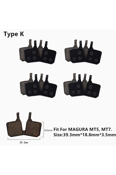 Choice Type K 4pairs Bike Mtb Semi-metallic Disc Brake Pads For Shimano B01s G01s A01s Xtr Xt Slx Deore Sra