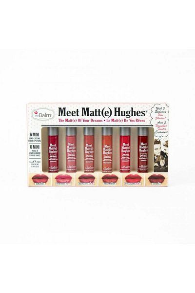 the balm مجموعة من 6 أحمر شفاه صغير الحجم من ذا بالم Meet Matte Hues Liquid Lipstick - Vol 12
