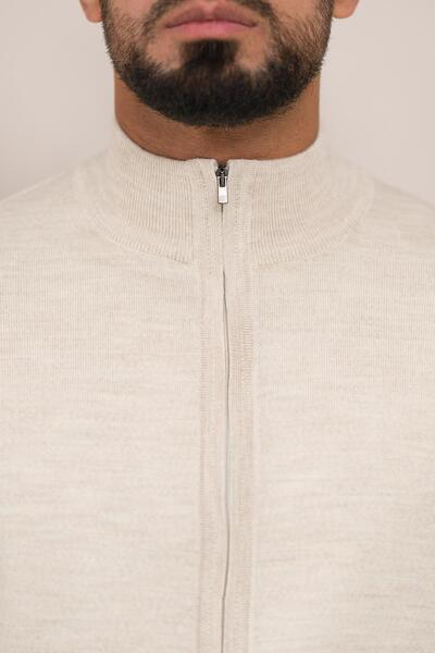 Woolen World Ζακέτα με κανονική εφαρμογή με γιακά με λεπτή ανοιξιάτικη πλεκτή ζακέτα