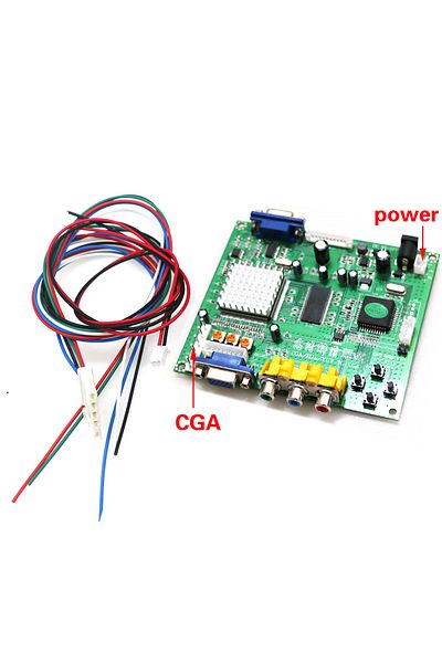 Choice Cga Cable Gbs8200 Rgb/cga/ega/yuv To Vga Lcd Hd Video Signal Converter Board With Cable Green Pcb Ne