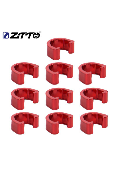 ZTTO 10 قطع مشابك حمراء للكابلات، مشبك على شكل حرف C لكابلات الفرامل وخطوط تغ...