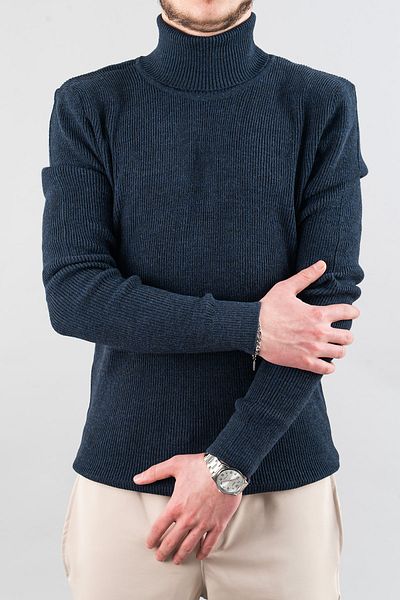bombe Pulover cu gât din bumbac, slim fit, pentru bărbați