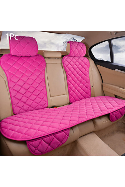 Choice1 غطاء مقعد السيارة الخلفي الوردي قطعة واحدة من SEAMETAL باللون الوردي للنساء وسادة مقعد السيارة الناعمة المحشوة واقية للكرسي
