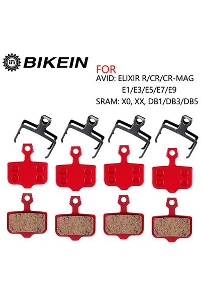 Choice 4 pairs Ceramic 4 Pairs Resin/ceramic/Full metal Bike Disc Brake Pads For Avid Elixir R/CR/CR-MAG/E1