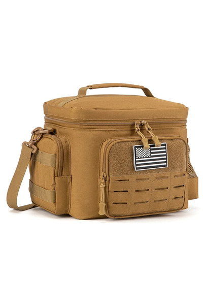 Choice حقيبة تبريد حرارية تكتيكية باللون الكاكي للاستخدام الخارجي وصندوق غداء متين مقاوم للتسرب معزول ومتين