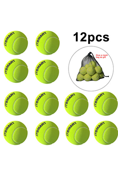 Choice 12 قطعة من كرات التنس مع حقيبة حمل شبكية، كرة تدريب عالية المرونة للكل...