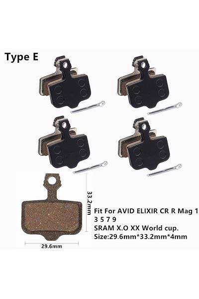 Choice Type E 4pairs Bike Mtb Semi-metallic Disc Brake Pads For Shimano B01s G01s A01s Xtr Xt Slx Deore Sra