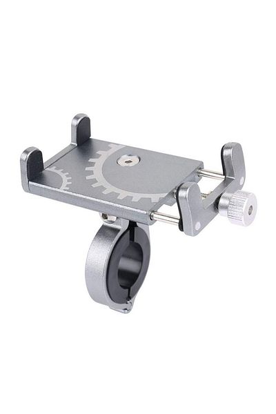 Choice Silver 90 Bicycle Aluminum Cell Phone Holder Navigation Stand Mountain Bike Cell Phone Holder Cell P
