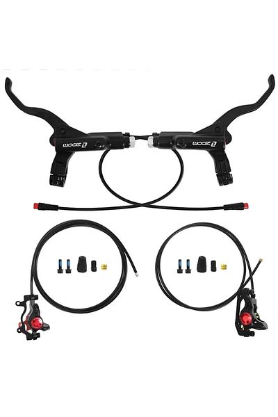 Choice FRONT-REAR ZOOM Bicycle Hydraulic Disc Brake Set 2 Piston Oil Pressure MTB Brake 1100/1850mm Disc Br
