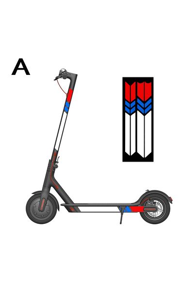 Choice A Scooter Sticker Reflective Pvc Scooter Decal Waterproof Night Riding Warning Strip For Xiaomi Mij.
