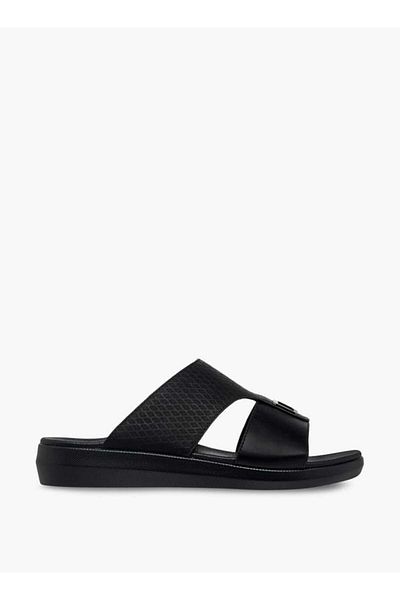LBL by Shoexpress Textured Slip-On Sandals with Metallic Detail