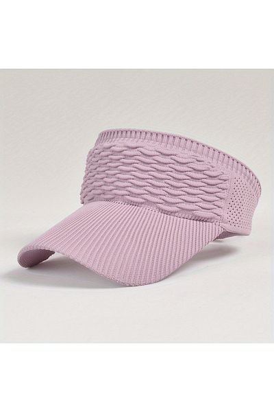 Choice Pink Close-Fitting Breathable Sun Visor Is Comfortable, Solid Color, Buckle Closure And Three-Dimens