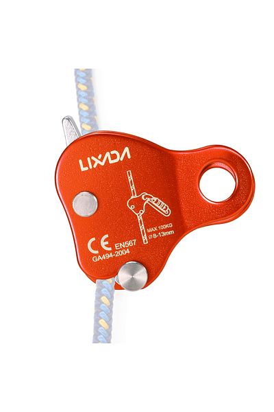 Choice Orange Climbing Ascender Arborist Climbing Rope Protection Belay Device Grip Outdoor Climbing Riggin