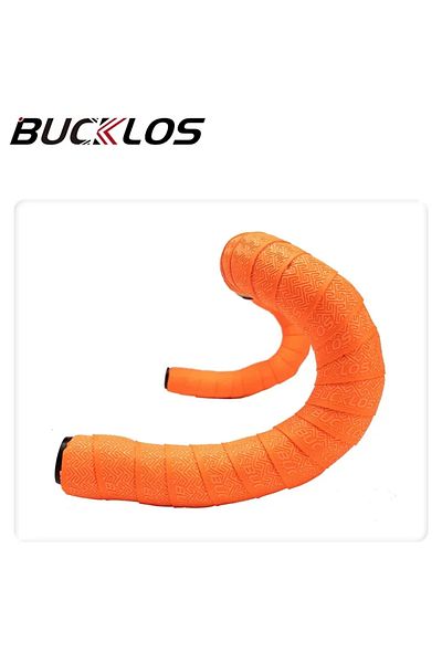 BUCKLOS Orange BUCKLOS Road Bike Handlebar Tape Gravel Bicycle Handle Belt Straps EVA PU Tape Anti-Vibration