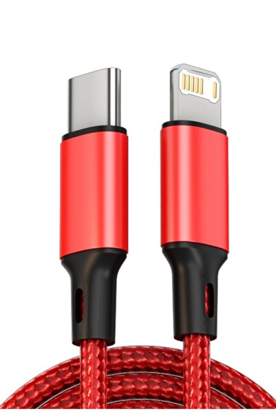 Choice كابل USB أحمر بطول 2 متر، يدعم الشحن السريع بقوة 30 واط، متوافق مع أجه...
