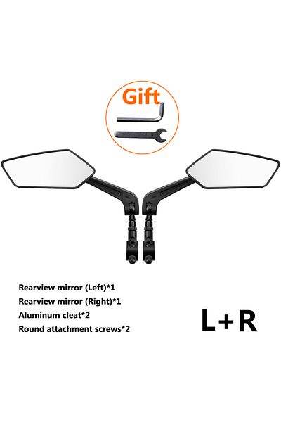 Choice Left and right Bicycle Mirror Bike Rearview Mirror For Bicycle HD Adjustable Cycling Mirrors Left Ri