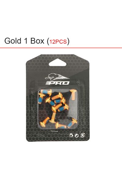 GOLDIX Gold 1 Box IIIPRO Bicycle Disc Brake Rotor T25 Red/Blue/Green/Purple/Gold/Plating Screws 12Pcs Steel
